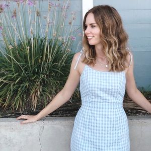 Madewell Gingham Tie-Strap Dress